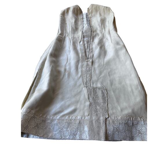 Vintage Silver Metallic starburst embossed back zip dress Monroe inspired - Picture 5 of 16